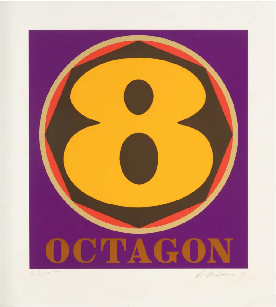 Sérigraphie Indiana - Octogon, 1975 - Hand-signed