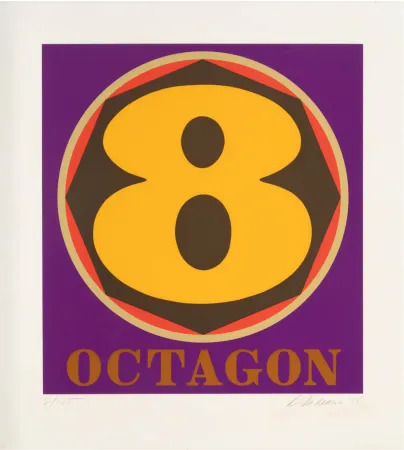 Sérigraphie Indiana - Octogon, 1975 - Hand-signed