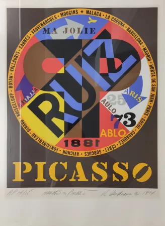 Sérigraphie Indiana - Picasso, 1974. 