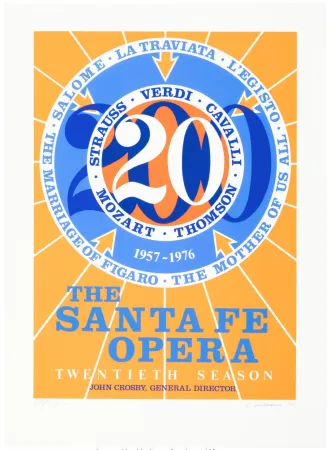 Sérigraphie Indiana - Santa Fe, 1976 - Hand-signed