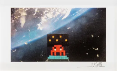 Sérigraphie Invader - 3D Art For Space
