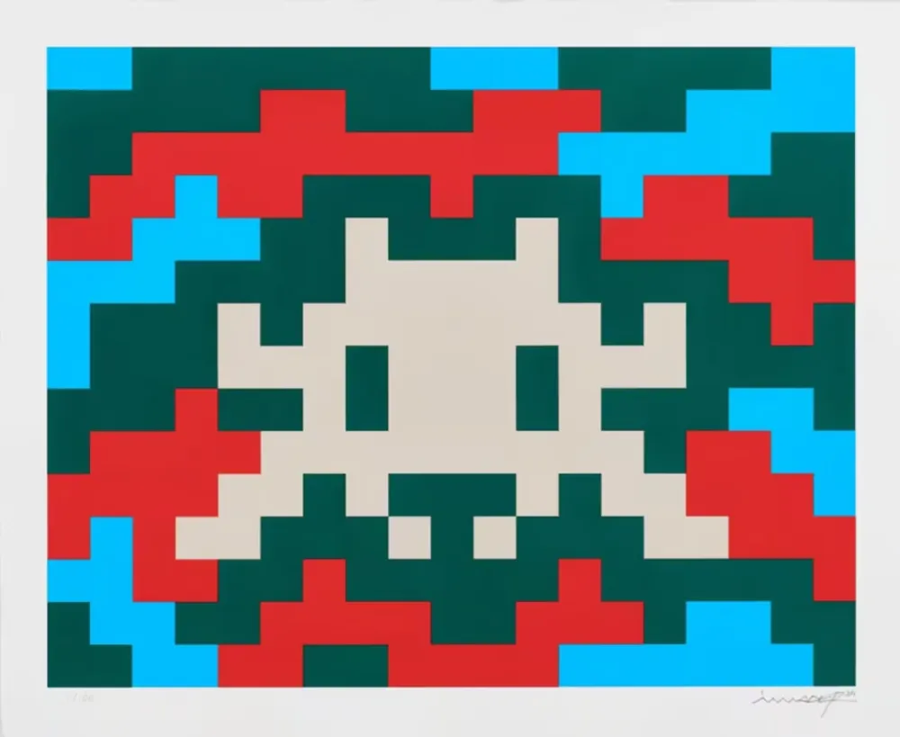 Sérigraphie Invader - CAMO M-4C-M2