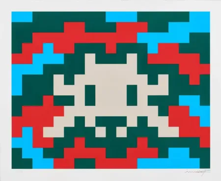 Sérigraphie Invader - CAMO M-4C-M2