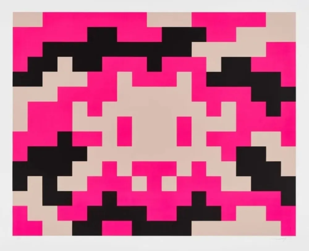 Sérigraphie Invader - CAMO XXL-3C-M1