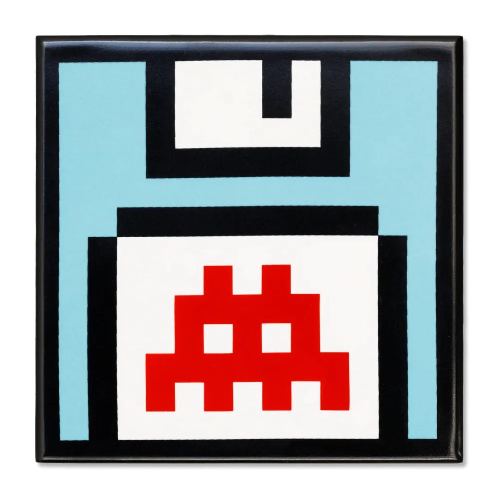 Céramique Invader - Ceramic Tile: Floppy Disk