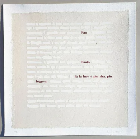 Sérigraphie Isgro - Cancellature (la luce è più alta)