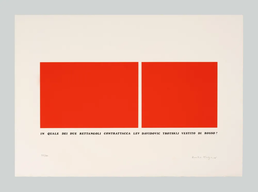 Sérigraphie Isgro - In quale dei due rettangoli contrattacca Led Dadidovic Trotskji vestito di rosso?