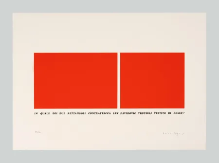 Sérigraphie Isgro - In quale dei due rettangoli contrattacca Led Dadidovic Trotskji vestito di rosso?
