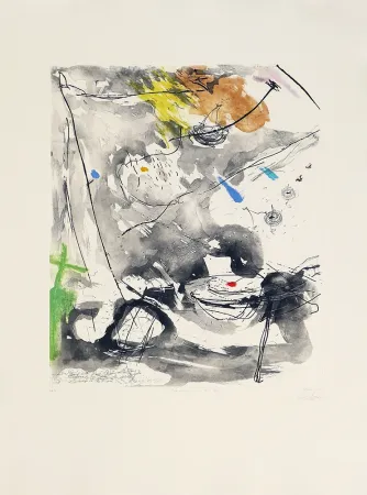 Aquatinte Islam - Blowming in the Rain