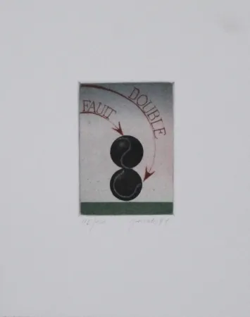 Eau-Forte Et Aquatinte Janak - Double Fault