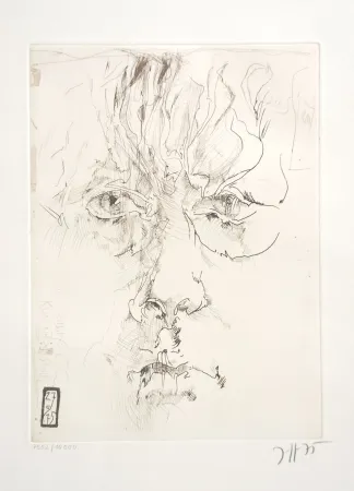 Eau-Forte Janssen - Autoportrait