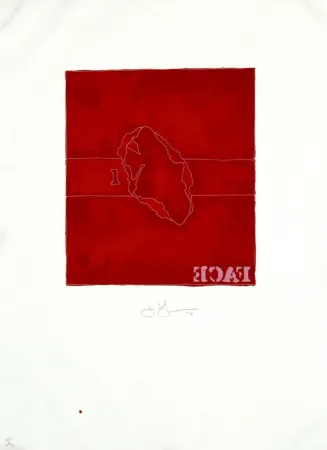 Lithographie Johns - Face