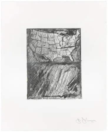 Lithographie Johns - Map