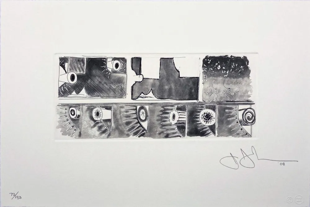 Aquatinte Johns - Untitled from the Artist for Obama Portfolio