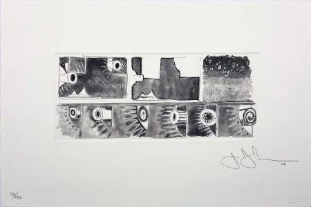 Aquatinte Johns - Untitled from the Artist for Obama Portfolio
