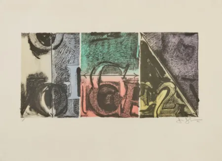 Lithographie Johns - Voice 2