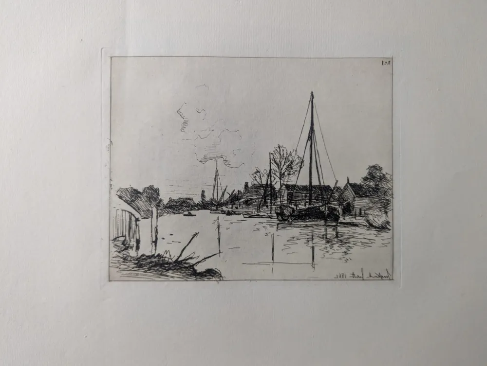 Eau-Forte Jongkind - Le canal / The Canal