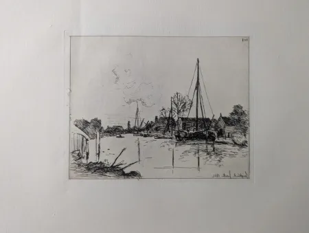 Eau-Forte Jongkind - Le canal / The Canal