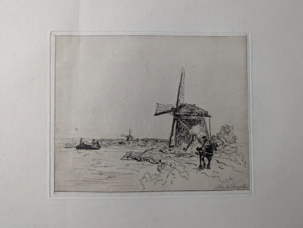 Eau-Forte Jongkind - Le chemin de halage / The Towpath