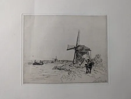 Eau-Forte Jongkind - Le chemin de halage / The Towpath