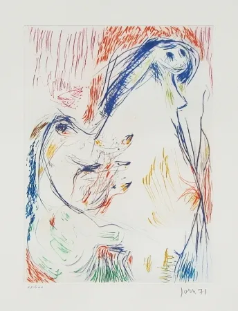 Eau-Forte Et Aquatinte Jorn - Proposition enceinte