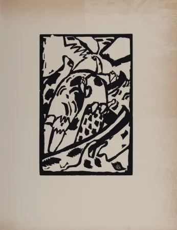 Gravure Sur Bois Kandinsky (After) - Improvisation 7, Klänge, 1974
