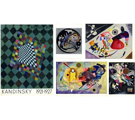 Livre Illustré Kandinsky - DERRIÈRE LE MIROIR N° 118. KANDINSKY 1921-1927 avec 5 lithographies en couleurs (1960)