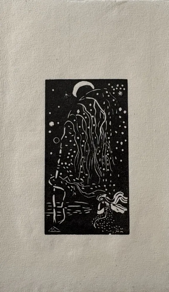 Gravure Sur Bois Kandinsky - Sterne (Stars)