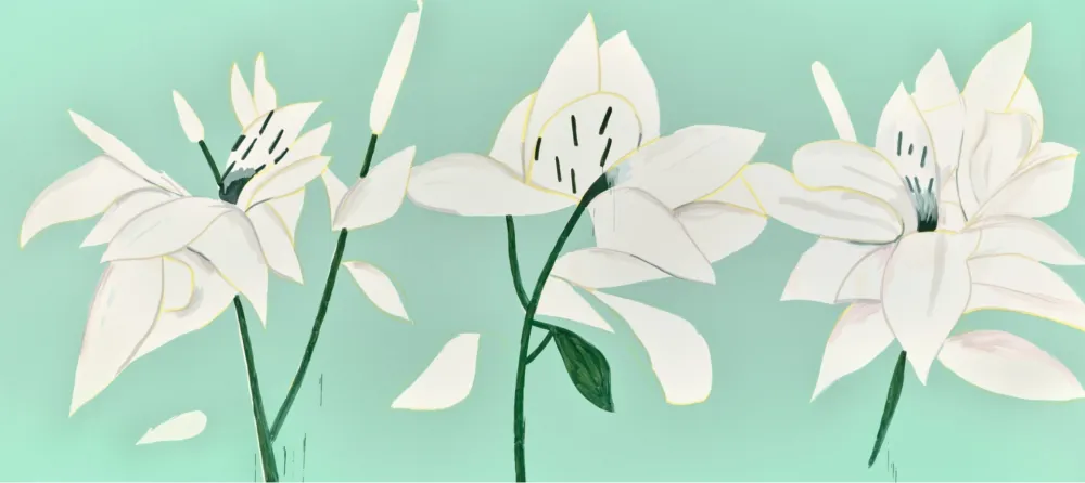 Sérigraphie Katz - White Lilies 6