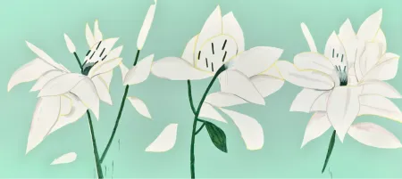 Sérigraphie Katz - White Lilies 6