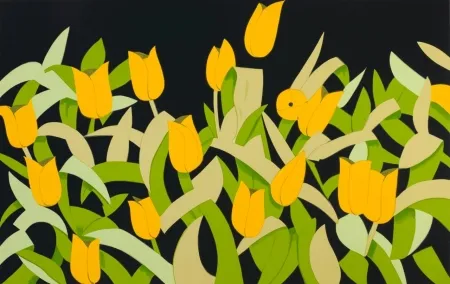 Sérigraphie Katz - Yellow Tulips