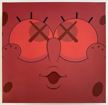 Sérigraphie Kaws - Kawsbob Red