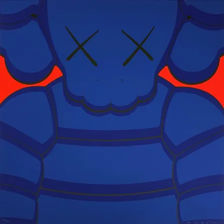 Sérigraphie Kaws - What Party - Blue
