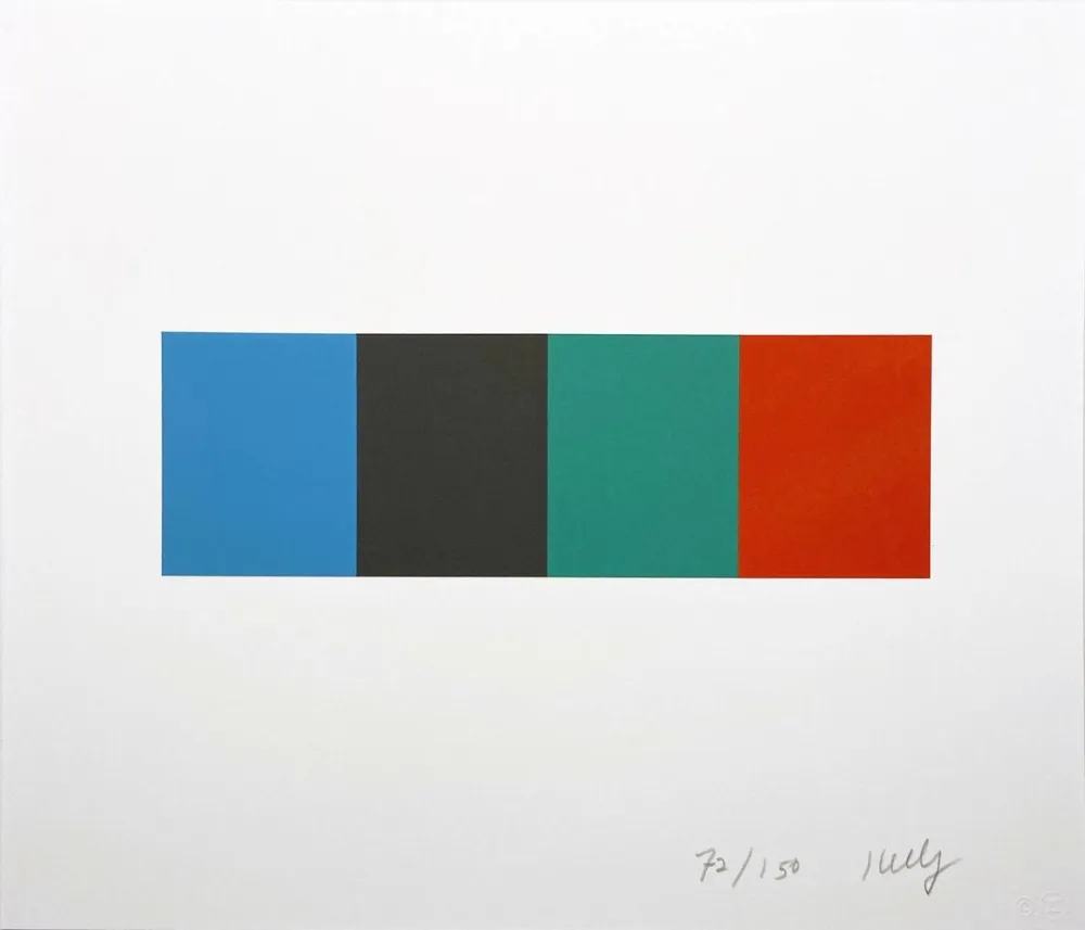 Lithographie Kelly - Blue Gray Green Red from the Artists for Obama Portfolio
