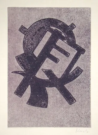 Aquatinte Kerels - Composition pour Art Abstrait