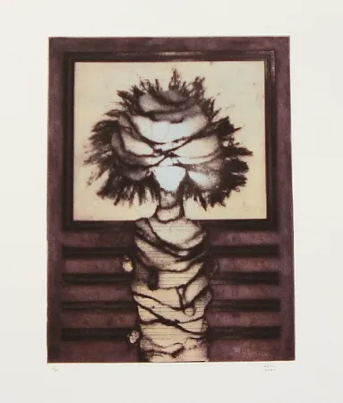 Eau-Forte Et Aquatinte Kern - Pleur bleu