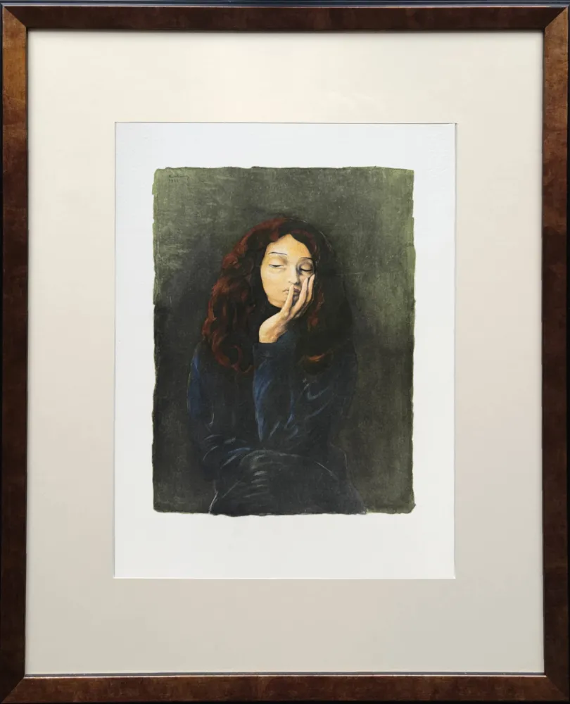 Lithographie Kisling - La belle clairvoyante (The Beautiful Clairvoyant)
