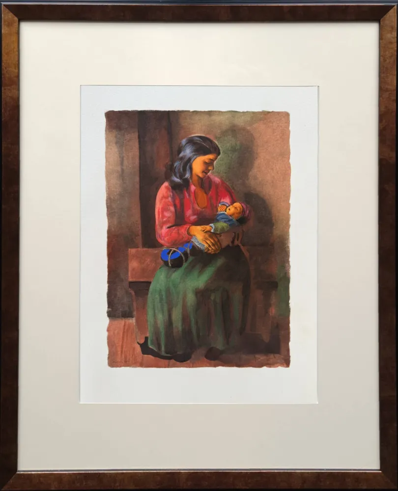 Lithographie Kisling - L’enfant du voyage (The Traveling Child)