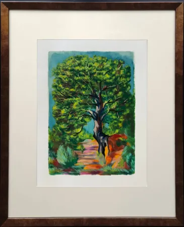 Lithographie Kisling - L’entrée du camp (The Entrance to the Camp)