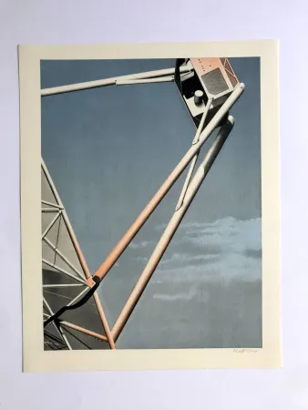 Lithographie Klasen - Télécommunications (L'Air IV)
