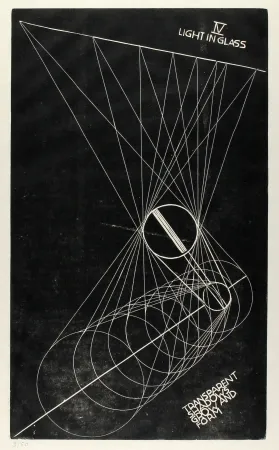 Linogravure Klien,  - Light in Glass IV