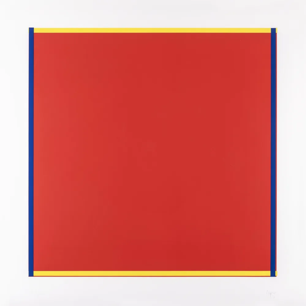 Sérigraphie Knoebel - Rot, Gelb, Weiss, Blau 04