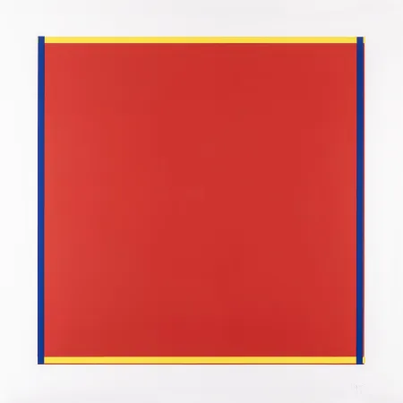 Sérigraphie Knoebel - Rot, Gelb, Weiss, Blau 04