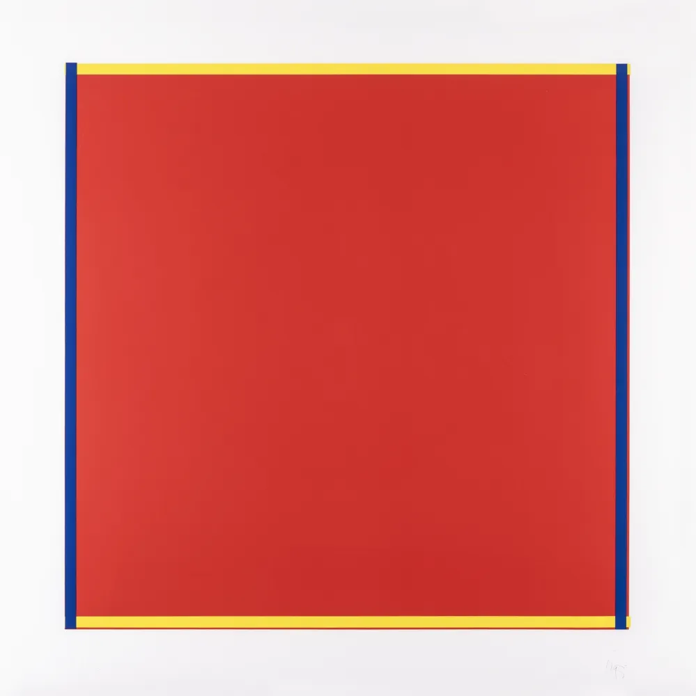 Sérigraphie Knoebel - Rot, Gelb, Weiss, Blau 04
