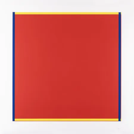 Sérigraphie Knoebel - Rot, Gelb, Weiss, Blau 04