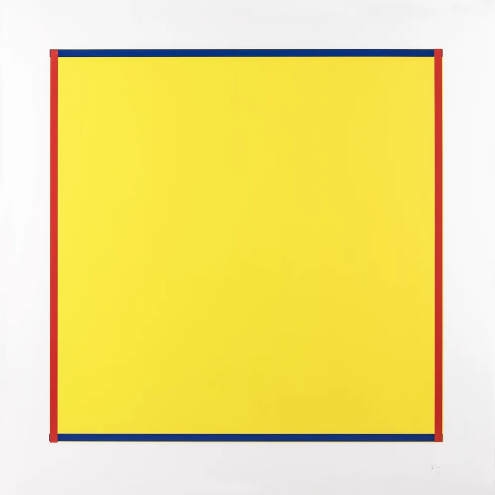 Sérigraphie Knoebel - Rot, Gelb, Weiss, Blau 06