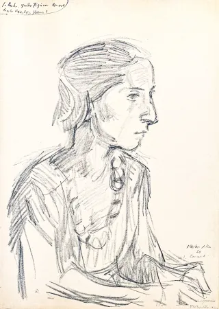 Lithographie Kokoschka - Oskar Kokoschka (1886–1980) - Madeleine - Lithograph on paper - 1920