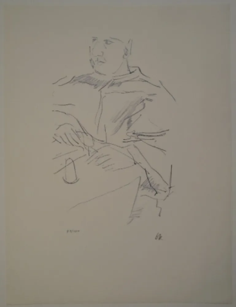 Lithographie Kokoschka - Papst Leo X