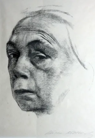 Lithographie Kollwitz - Self Portrait 