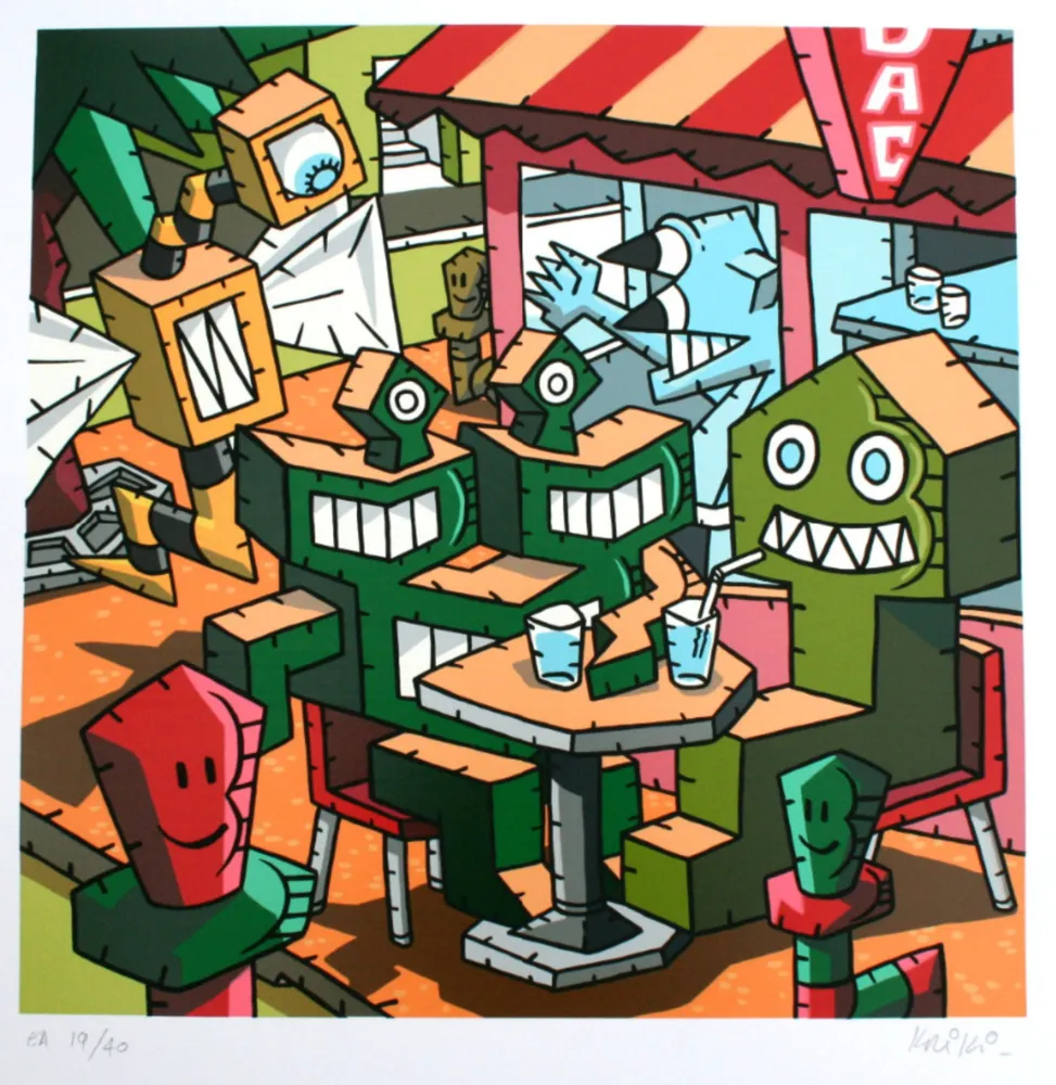 Sérigraphie Kriki - Le bar